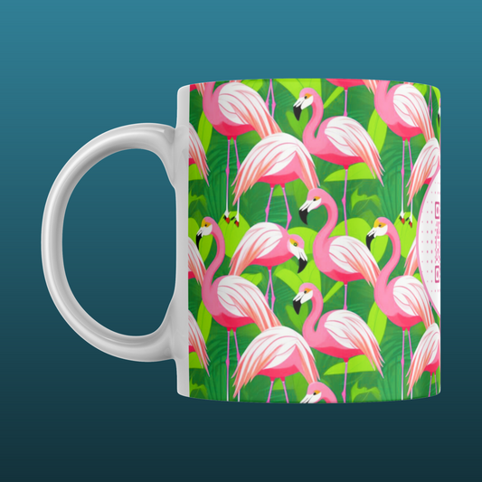 Caneca Flamingo Pattern