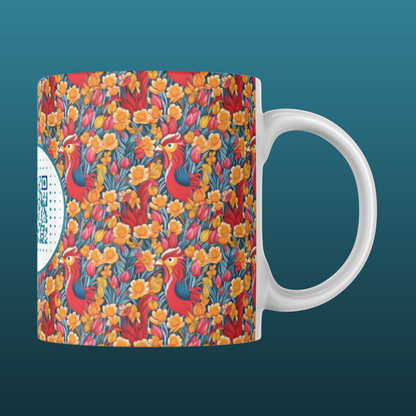Caneca Rooster Pattern