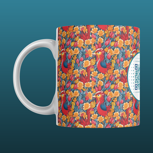 Caneca Rooster Pattern