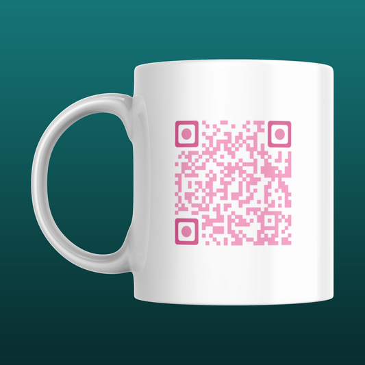 Simple Mug with Pink QR Code